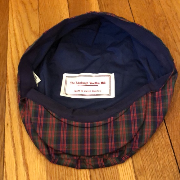 The Edinburgh Woollen Mill Made in UK Plaid Cotton/Polyester Cap - size L - Picture 2 of 7